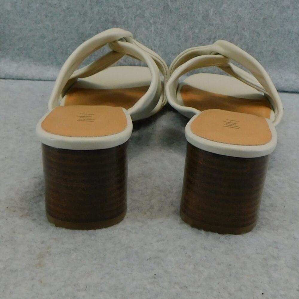 J. Jill Womens Sandal Soleil Knotted Block-Heels Bone Size 10 Shoe - Picture 5 of 9